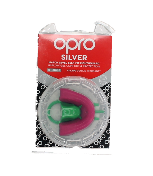 PINK OPRO MOUTH GUARD SILVER Image