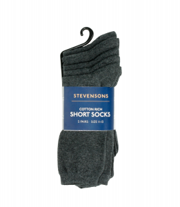 5 PACK CHARCOAL ANKLE SOCKS Image