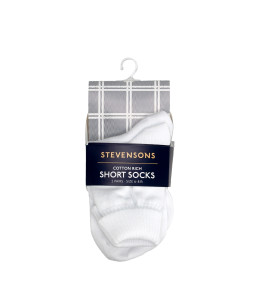 2 PACK GIRLS WHITE SUMMER SOCKS Image