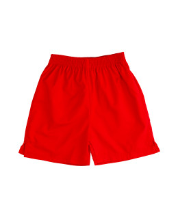 RED POLY/COTTON SHORTS Image